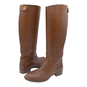 J Crew Classic Brown Leather Riding Boots - Size 6-Classic Equestrian Style